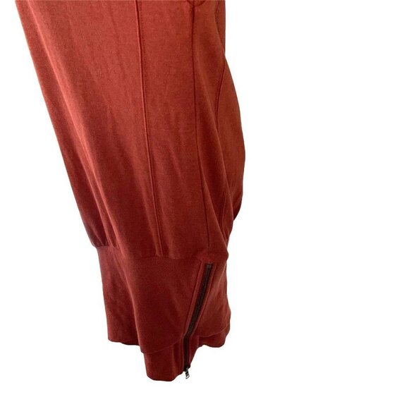 Young Fabulous & Broke Turtleneck Sweater Dress Large Asymmetrical Zipper Orange - Picture 10 of 13